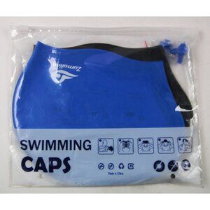ZUMULIAN Kids Swim Caps 2 Silicone, Waterproof with Ear Plugs/Nose Clip
